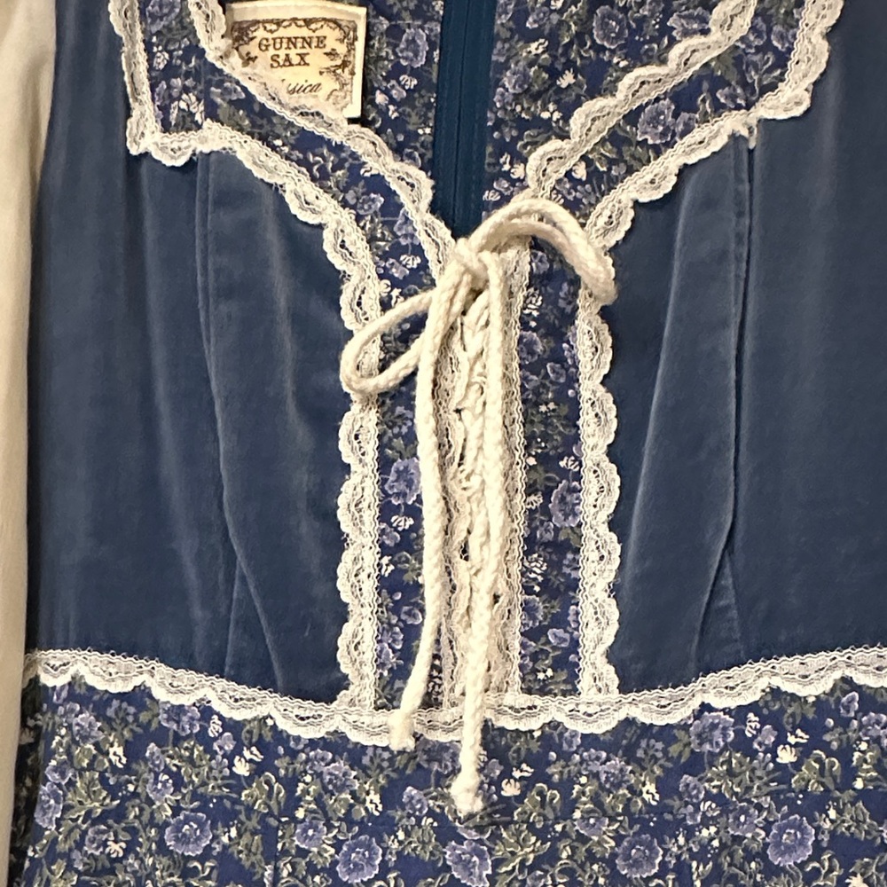 1970's Gunne Sax by Jessica McClintock Maxi Hippie Prairie Dress - Picture 8 of 13